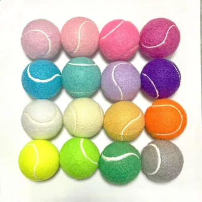 Macaron Color Eco-Friendly Elastic Rubber Tennis Ball Dog Chew Toy Rubber Pet Interactive & Movement Training Toy