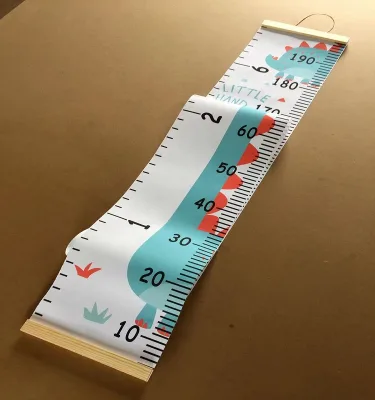Hot Sale Dinosaur Animal Growth Chart Wood Canvas Baby Height Growth Chart Ruler Gift for Baby Shower
