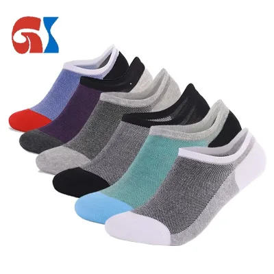 GI Men's Cotton Crew Casual Breathable Sports Socks Large Extra Large Invisible Boat for Spring Summer Four Seasons