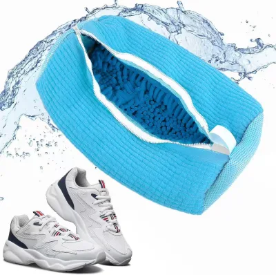Lenna Zipper PET+PE Material Modern Durable Shoe Washing Bag Multifunction Portable Rectangle Bathroom Clothing Organizer