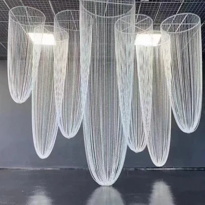New Acrylic Crystal Bead Curtain Chandelier Wedding Hotel Ballroom Ceiling Bead Curtain Wedding Pendant Props