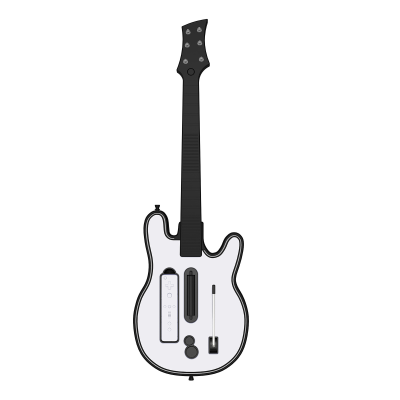 New for WII Console Wireless Game Guitar Controller Rock Band Game with Colorful RGB Lights