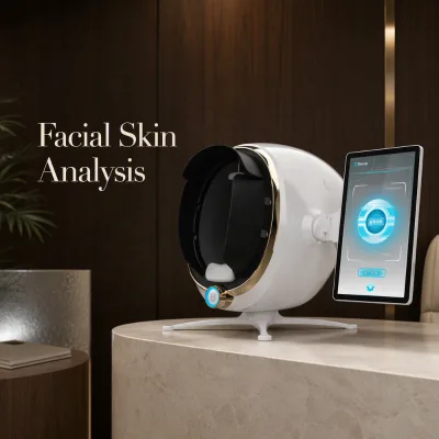 AI Skin Analyzer with Spectral Imaging Surface Test Deep Test Skin Moisture Testing Skin Type Analysis and QR Code Report