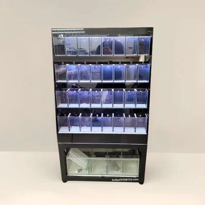 Customizable Aluminum Alloy Industrial Hollow Betta Fish Tank Display Cabinet Decoration Exterior System for Bathroom Retail