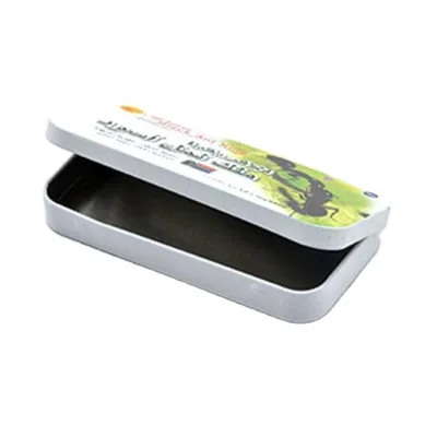Wholesale Health Care Medicine Tin Box Packaging with Hinged Lid