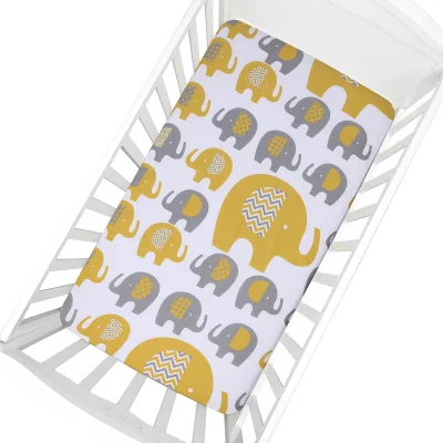 Jersey Cotton Fitted Crib Mattress Sheet for Baby Crib Toddler Bed Sheet Fits on Standard 28 X 52 Crib and Toddler Mattress