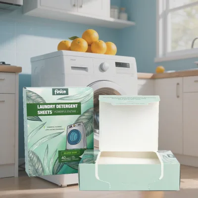 Orange Scent 40 Sheets Disposable Solid Eco-Friendly Biodegradable Lightweight Super Concentrated Bacteriostatic Gentle Laundry