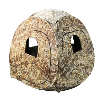 Camouflage Camping Outdoor Bird Watching Hunting Blind Tent Field Hunting Blind Camouflage Pop-up Tent Top with Zipper, Open Top