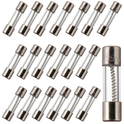 BOJACK T2AL250V 5x20mm 2A 250V Slow Blow Fuses 2 Amp 250 Volt 0.2 X 0.78 Inch Glass Tube Time-delay Fuses