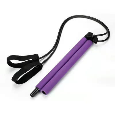 Hot Sale Portable Gym Yoga Pilates Stick Bar Adjustable Pilates Bar Kit With Resistance Bands