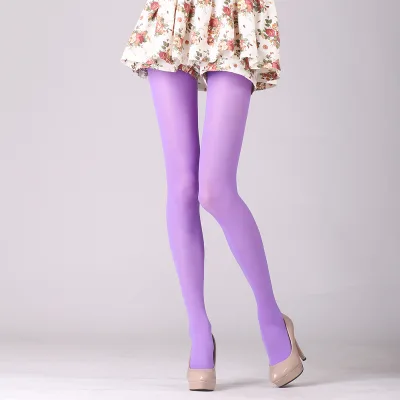 50D Women's Classic Pantyhose Colorful Velvet Sexy Tights Stockings Knitted Weave