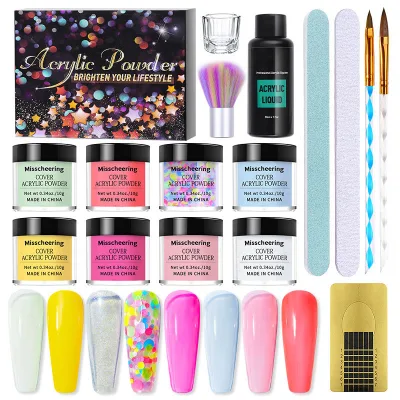 Manufacture Good Quality Nail Beginner Kit Dipping Acrylic Powder Liquid Nail Art Set Fast Dry Dipping Powder