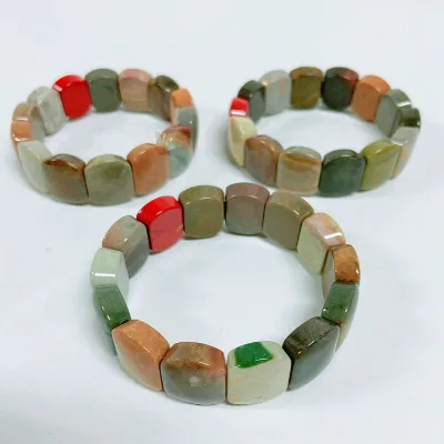 HY Luxury Modern Design Bangle Multiple Color Ocean Stone Oval Bangle for Women and Girls for Hot Sale Product