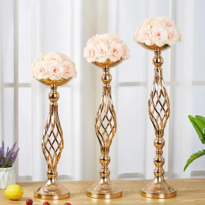 High Quality Modern Gold Metal Flower Vase for Table Decor