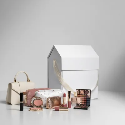 House-shaped Gift Box with Ribbon Handles