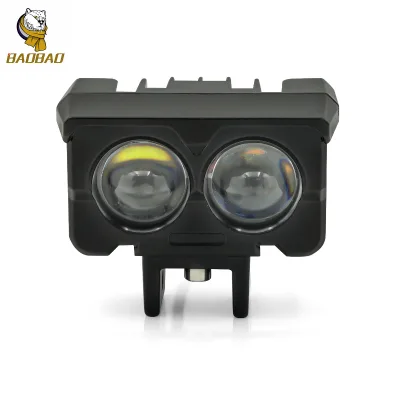 Dual Color Universal Spotlight Mini Laser Lamps LED Mini Driving Light for Motorcycle