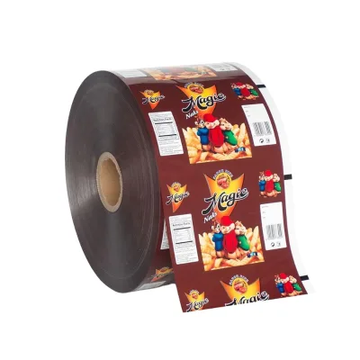 Food Packaging Roll Film Laminated Plastic Flexible Packaging Roll Automatic Plastic Film Sachet Roll
