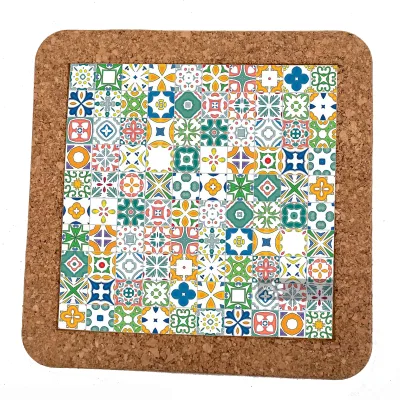 Cork Pot Holder Fit Color Ceramic and Cork Trivet Lovely Gift