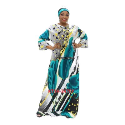 African Dresses Moroccan Kaftan Boat Neck Flexible Wholesale Kaftan Ethnic Dress