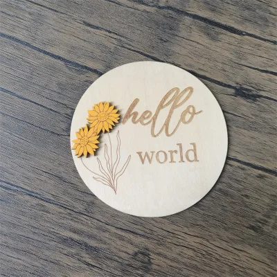 Baby Monthly Milestone s Baby Months Signs Milestone Wooden Circles Wooden Months Baby Milestone
