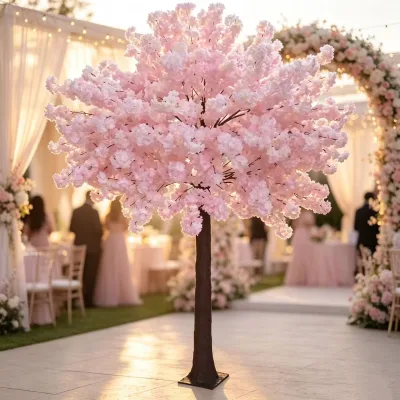 Romantic Style Artificial Pink White Cherry Blossom Tree  for Wedding Christmas Graduation Decor-Indoor/Outdoor