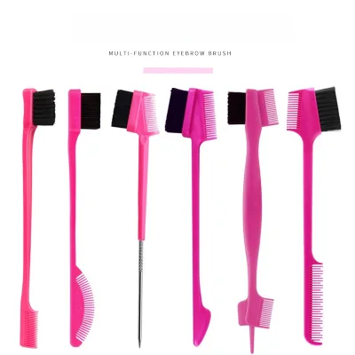 Hot Sale Multi-functional Eyebrow Brush and Eyebrow Comb Pearlescent Dual-use Eyebrow Brush