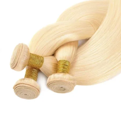 613 Blonde Virgin European Hair Extensions Light Color Tape-Invisible Weft Straight Style High Quality Human Hair Bundles