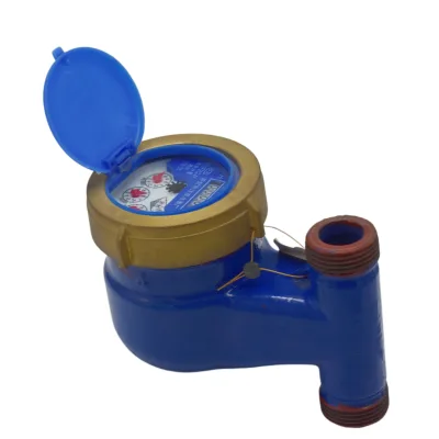 Vertical Mechanical Water Meter DN15 Brass Dry Dial IP68 Protection Threaded Connection Cold Water Meter ISO4064 Standard