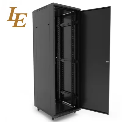 Tempered Glass Front Door 19 Inch 42U Floor Standing Cabinet Enclosure