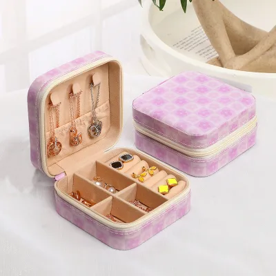 Leather Jewelry Box Packaging Bag Small Gift Custom Jewelry Pouch With Box logo