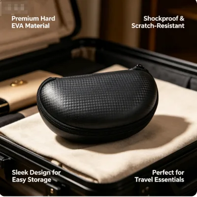 Wholesale OEM/ODM Custom Logo Sunglasses Case EVA Leather Sunglasses Case Dustproof Sunglasses Pouch for Outdoor Travel