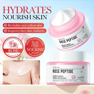 OEM Sadoer Niacinamide Facial Cream with Rose Extract for Skin Smoothing and Brightening with Refreshing Nourishing Formula