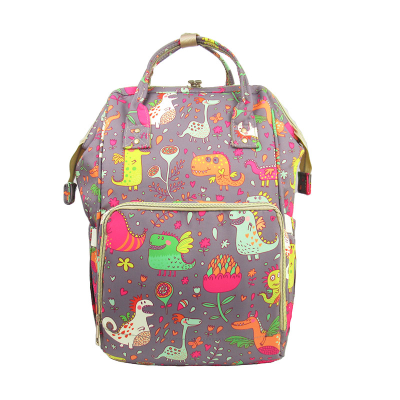 Printed Multifunctional Mommy Bag Double Shoulder Large Capacity Storage Mother and Baby Bag Durable Mother Urine Bag