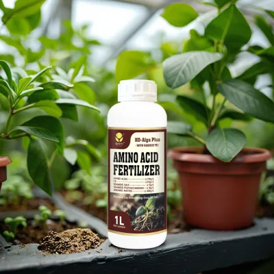 Brown Amino Acid Liquid Fertilizer + Seaweed Extract & Chelated Trace Elements - High Absorption Foliar Spray