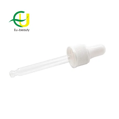 New Fashion Plastic Glass Dropper Cap White Oil Dropper for Essential Oil Bottle