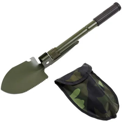 Lightweight Folding Shovel Portable Multi-Functional Tool Ideal For Camping Hiking Emergency Kits It's An Essential Camping Gear