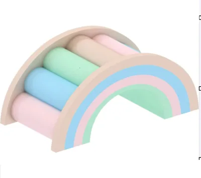 Pastel rainbow Bridge Soft Play rainbow Climbing Equipment Kids Soft Play rainbow Bridge