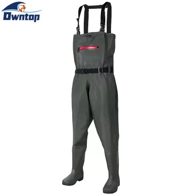 Water Pants Thick PVC Upgrade Reinforced Fishing Pants Wading Pants Chest Fishing Waders