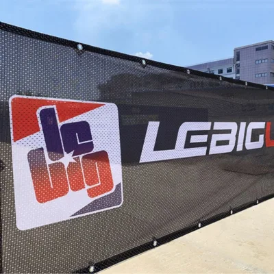 For Cross-border Source Factory Custom Outdoor Promotional Fence for Ski Resort with Holes Mesh Cloth Banner