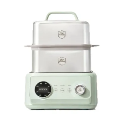New Portable Digital Display Stainless Steel Electric Steamer 15L Timed Electric Cooking Pot Breakfast Machine Insulation Food