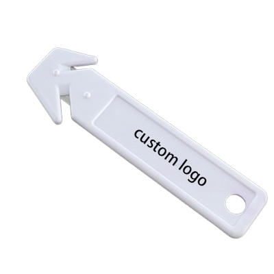 Custom Promotional T-Shape Safety Office Utility Box Cutter Long Handle Letter Opener with Wrapping Paper Cutting Function