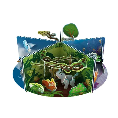 3D DIY Puzzle Foam Paper Scene Model Natural Landscapes With 5 Models