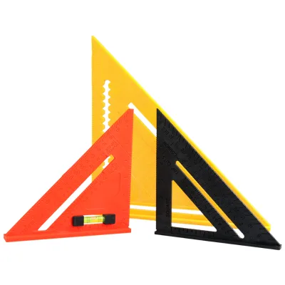 Carpenters Measuring Tools Plastic Protractor Triangle Ruler Speed Square 7inch/12inch ONKEL.J Red/Yellow/Black OEM/ODM for