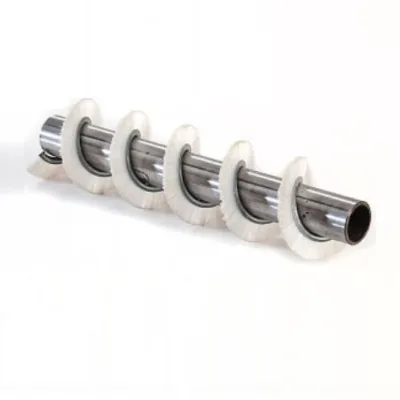 Customized OEM DIY Industrial Soft White Nylon Bristle Roller Wire Brush with Plastic Handle for Fruit Cleaning