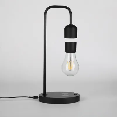 Floating Levitation Platform Magnetic Levitation Device Light Bulb LED Wood Table Desk Magnet Levitating Lamp