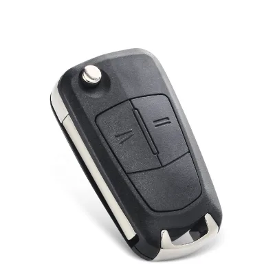 Replace Car Key Shell Cover 3-Button Flip Key Shell Auto Remote Car Key Cover Replacement with YM28 Blade for OPel Car Key