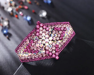 HX-211 Fashion Korean Shiny Geometric Rhinestone Hairpin Triangle Crystal Hair Clip Hair Slide Grips Barrette Accessories