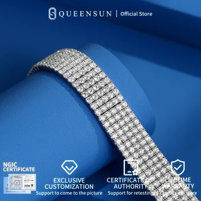 18K Gold Lab Grown Diamond DE VS Tennis Bracelet 5 Row Full Diamond Luxury Statement Wedding Anniversary Milestone Gift Women