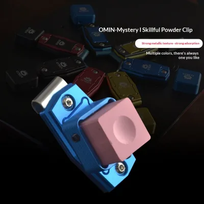 Aluminum Billiard Cue Powder Clip Bag for Snooker and Nine-Ball with Strong Suction