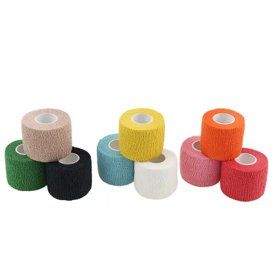 Factory Direct OEM ODM Breathable Cotton High Elastic Sports Support Veterinary Care Compression Self Adhesive Bandage Wrap